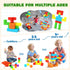 40pcs Magnetic Blocks for Toddler Toys, Large Building Blocks for Classroom, STEM Montessori Magnet Toys for Ages 3-6
