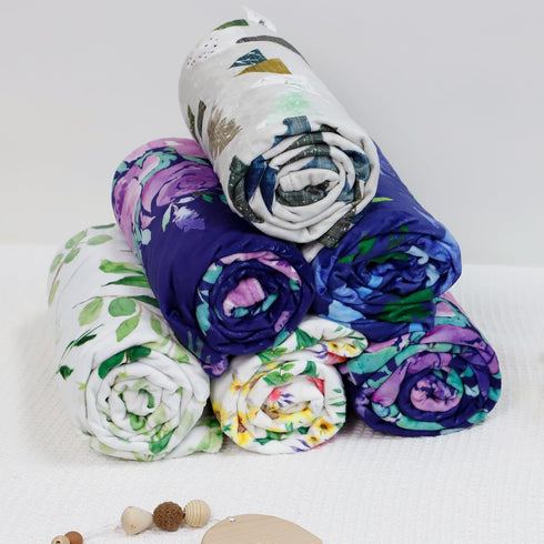 TANOFAR Baby Blankets, Purple Floral Minky Toddler Blanket for Boys Girls, 30 x 40 in