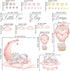 (SG-2203) DECOWALL Dream Big Little One Wall Decals Elephant Moon and Stars Nursery Wall Stickers, Peel and Stick