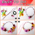 WUBOMJIO Flower Crowns Craft Kit, Make Your Own 12 PCs Floral Crowns for Kids and Teens