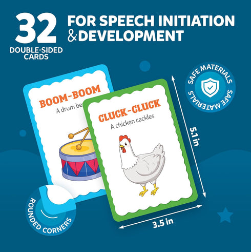 Speech Therapy Flash Cards for Toddlers 1-4, Learning Toys for Speech Development and Phonics