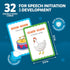 Speech Therapy Flash Cards for Toddlers 1-4, Learning Toys for Speech Development and Phonics