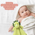 Baby Green Triceratops Soft Stuffed Animal Security Blanket, Plush Dinosaur Lovey, 14"