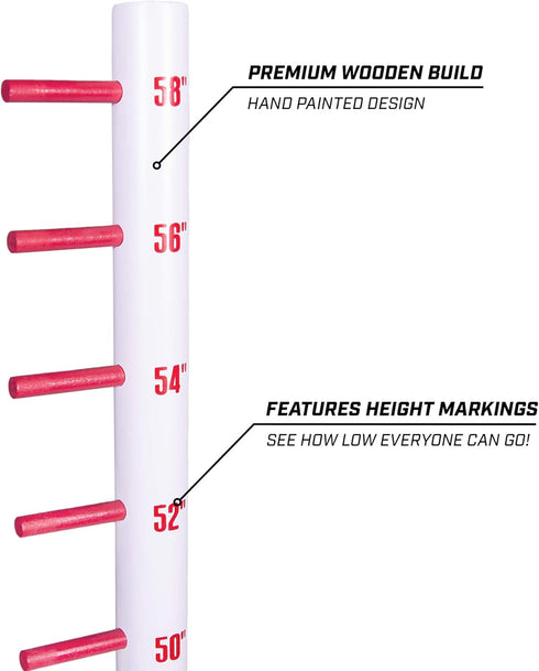 GoSports Get Low Limbo Premium Wooden Game, Sets up in Seconds for Kids & Adults
