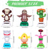 Welecom 6 Pcs Dancing Monkey Toy Solar Powered Dancing Animal Dolls Swinging Animated Bobble Dancer Window Sun Catcher
