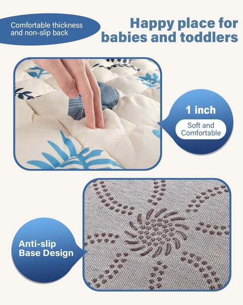 50x50 Baby Play Mat, Thickened Playpen Mat, Non-Slip Baby Mat for Floor, Foldable Portable Playmat Suitable for babies