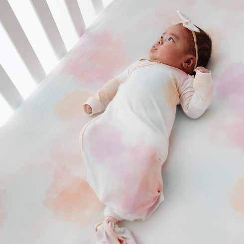 Soft Knit Crib Sheet for Toddlers in Nova Design by Copper Pearl