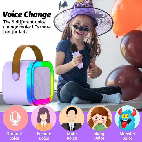 OUTUVAS 4-12, Kids Karaoke Machine Toy, Ages Christmas & Birthday Gift, Karaoke Toys for Boys & Girls