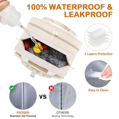 Pack, PIIOSER Breastmilk Cooler Travel Bag with Ice Compatible with Wearable Breast Pumps & Accessories - Breastfeeding