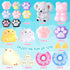 20Pack, Taba Squishy Fufu Squishy Fidget Toys Kit, Include Squishies Chick Toys, Cat Paws, Hamster, Stress Relief Toy