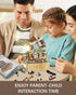 Music Box Building Blocks Set: Japanese Street View Windmill House Creative Model for Adults