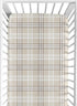 Sweet Jojo Designs Fitted Baby Crib Sheets (Taupe Plaid) for Boys/Girls, Infant