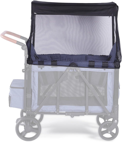 W2 W2, SeedFuture Mosquito Net Cover for Stroller Wagon, Mosquito Net Compatible with WONDERFOLD Black