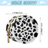 Cow Spots Round Pacifier Storage Case with Zipper, Portable Pacifier Case for Travel, Diaper Bag & Purse, Pacifier