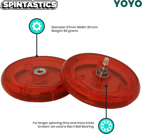 Tornado - Looping Yo-Yo, Classic Shape, Ball-Bearing Axle, Designed by World Yo-Yo Champion (Blue)