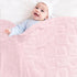 Boyoung Cozy 3040 Fleece Baby Blanket, Ultra Soft Heart Checkered Baby Blankets for Boys Girls, Infant Toddler Newborn