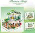 742 Set 6 Flower Shop with LED Light Building Blocks Toys Pieces Girl's Favorite Flowers House Coffee Shop Gift