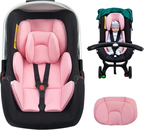 Infant Car Seat Insert with Extra Headrest for Preemie to Newborn, Thickened