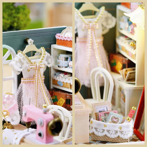 Flever Dollhouse Miniature DIY House Kit with Furniture for Romantic Valentine's Gift (Beatific Atelier)
