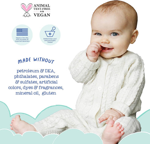 12.9 Oz Oilogic Stuffy Nose & Cough Essential Oil Vapor Bath for Babies & Toddlers - Gentle Baby Bath Essentials