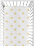 Sweet Jojo Designs Fitted Baby Crib Sheets (White and Yellow Boho Sun)