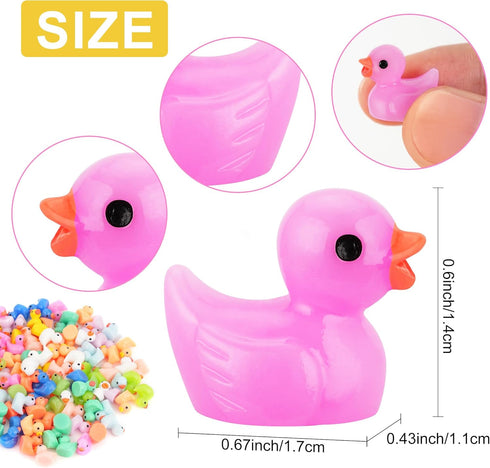 240 Pcs Mini Ducks: Tiny Duck Figurines for Garden Micro Landscape, Mini Resin Ducks for Dollhouse Decor