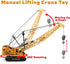 3-12 Diecast Crane Truck Toy for Boys Ages Metal Construction Toy Truck with Manual Lifting Arm Heavy Duty Toy Crane
