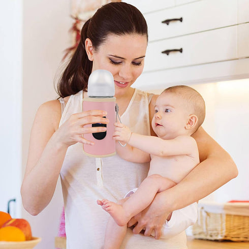 Meyrwoy 18W Style2 Baby Bottle Warmer Bag, Portable Bottle Warmer Quick Heating Baby Bottle Warmer Temperature