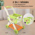 Ming You Set 2 1 3-5 Kids Shopping Cart with Cutting Play Food for Kid Kitchen, in Shopping Cart for Kids Grocery Store
