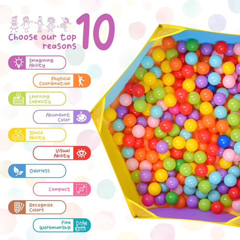 (1M Eocolz Kids Ball Pit Large Pop Up Childrens Ball Pits Tent for Toddlers Playhouse Baby Crawl Playpen