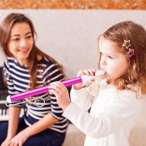 2 Pieces Slide Whistle Musical Instrument Toy for Adults, Blue and Purple, Parent-Child Games