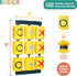Barcaloo Tic Tac Toe Spinner Activity Panel for Swing Sets, Kids Outdoor Playground Accessories, Yellow 12x19
