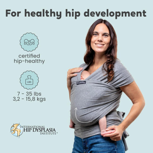 7-35 lbs CuddleBug Baby Wrap - Hands-Free Baby Carrier Wrap - Soft & Stretchy Baby Wraps Carrier - Newborn to Toddler