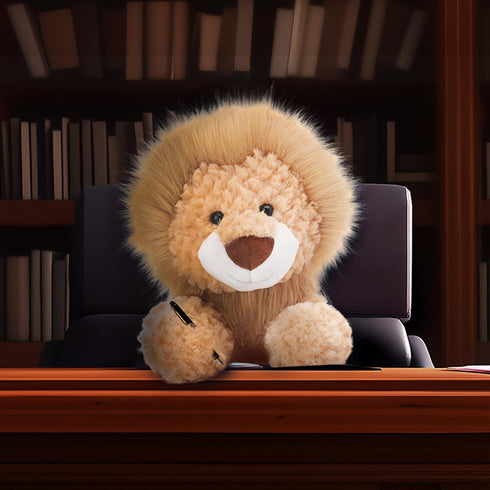 Apricot Lamb Toys Plush Yellow Lion Stuffed Animal, Soft Cuddly, Perfect for Child (8 Inches)