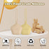 100% 2Pcs(Yellow&Apricot) Pacifier Holder Case, Large Capacity Portable Pacifier Storage Case, Food Grade Silicone