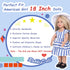 Doll Clothes and Accessories - 3 Pc. Set with Blue and White Stripes Skirt, Hat, and White Underwear