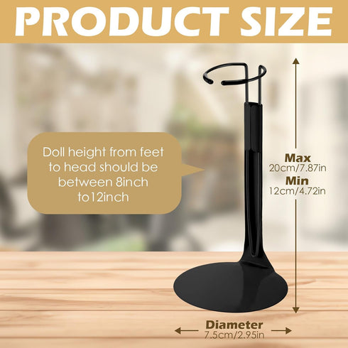 12 8" 12" Yaocom Pcs Action Figure Stand Action Figure Display Holder with Expandable Waist Wire for to Model Bear
