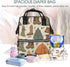 DWVTSLH Backpack Mummy Backpack Sleeping Bag Boots Campfire pattern Diaper Bag Multifunction Nappy Bags Waterproof