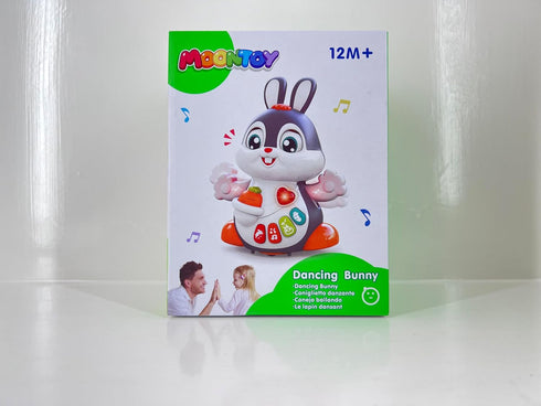 MOONTOY Bunny Musical Toy for 1+ Year Old, Baby Crawling Toy with Light & Sound for 6-12 Months