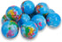 24 Pack Squeezable World Stress Balls - Mini Globe Earth Balls for Kids, Pressure Relieving (2.5" Inches)