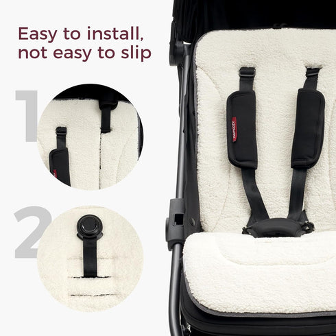 Momcozy Reversible Stroller Cushion | Universal Breathable Stroller Liner | Winter Warm Car Seat Liners | Crib Carriage