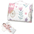 WELLDAY Princess Castle Pink Portable Diaper Changing Pad - Waterproof Foldable Baby Diaper Changing Pad with Built