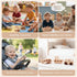 1-3, Set Wooden Cars for Toddlers Wooden Vehicles Baby Cars with Bus, Airplane and Boat, Montessori Rattle Toys