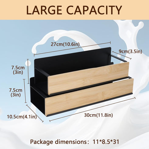 Duimbok 2 Pack Countertop Magnetic Baby Bottle Organizer, Baby Bottle Storage Rack for Refrigerator Side, Metal Bottle