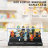 KKU Display Case for Minifigure Action Figures, Acrylic Storage Box with 3 Movable Steps, Gift for Kids and Adults
