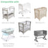 18x36x2 Baby Cradle Sheets Fitted - Compatible with Arms Reach Co Sleeper Cambria, Clear Vue, Mini Ezee,Bassinet - Pure