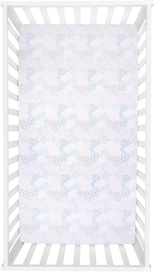 100% 28 52 Trend Lab Starry Night Fitted Crib SheetRainbow Fitted Crib Sheet for Baby Mattress, Made of Cotton, Fits a