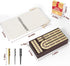 Set 3-Track 9 ESENHARBER Foldable Wooden Cribbage Board - Elegant Design with Magnetic Closure, Metal Pegs, Full Deck