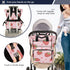 YANENDIE Backpack, Backpack Backpack Cute Pink Strawberry Diaper Bag Unisex Travel Baby Diaper Bags with Stroller