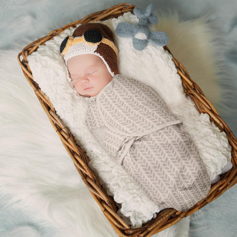 3 Pack 0-3 GLLQUEN BABY Newborn Swaddle - Baby Swaddle Months for Baby Boys and Grils, Adjustable Sleep Sack
